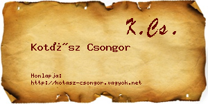 Kotász Csongor névjegykártya
