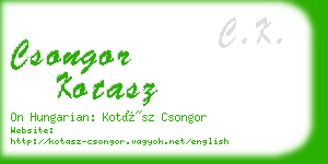 csongor kotasz business card